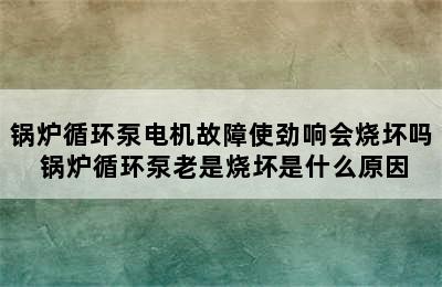 锅炉循环泵电机故障使劲响会烧坏吗 锅炉循环泵老是烧坏是什么原因